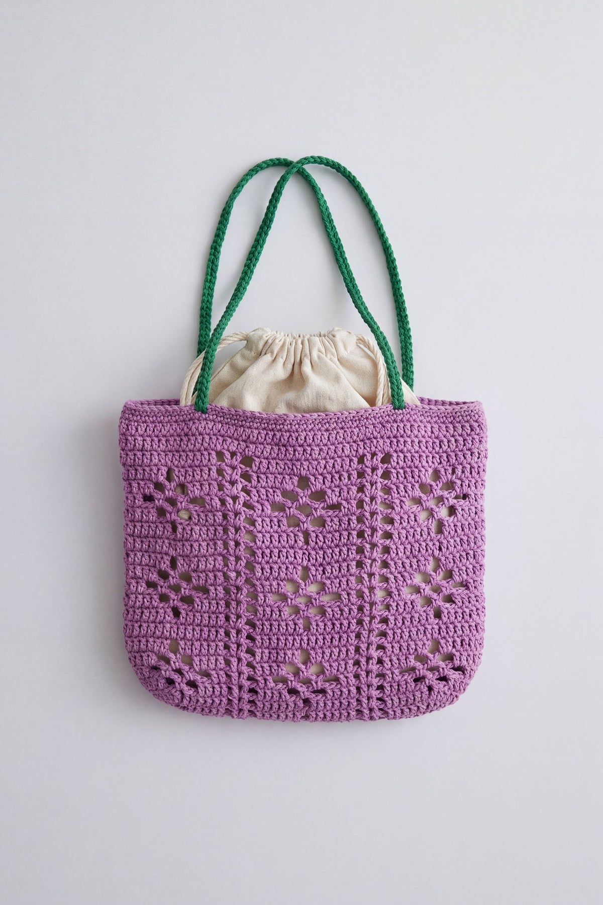 The Lilac Bloom Crochet Tote