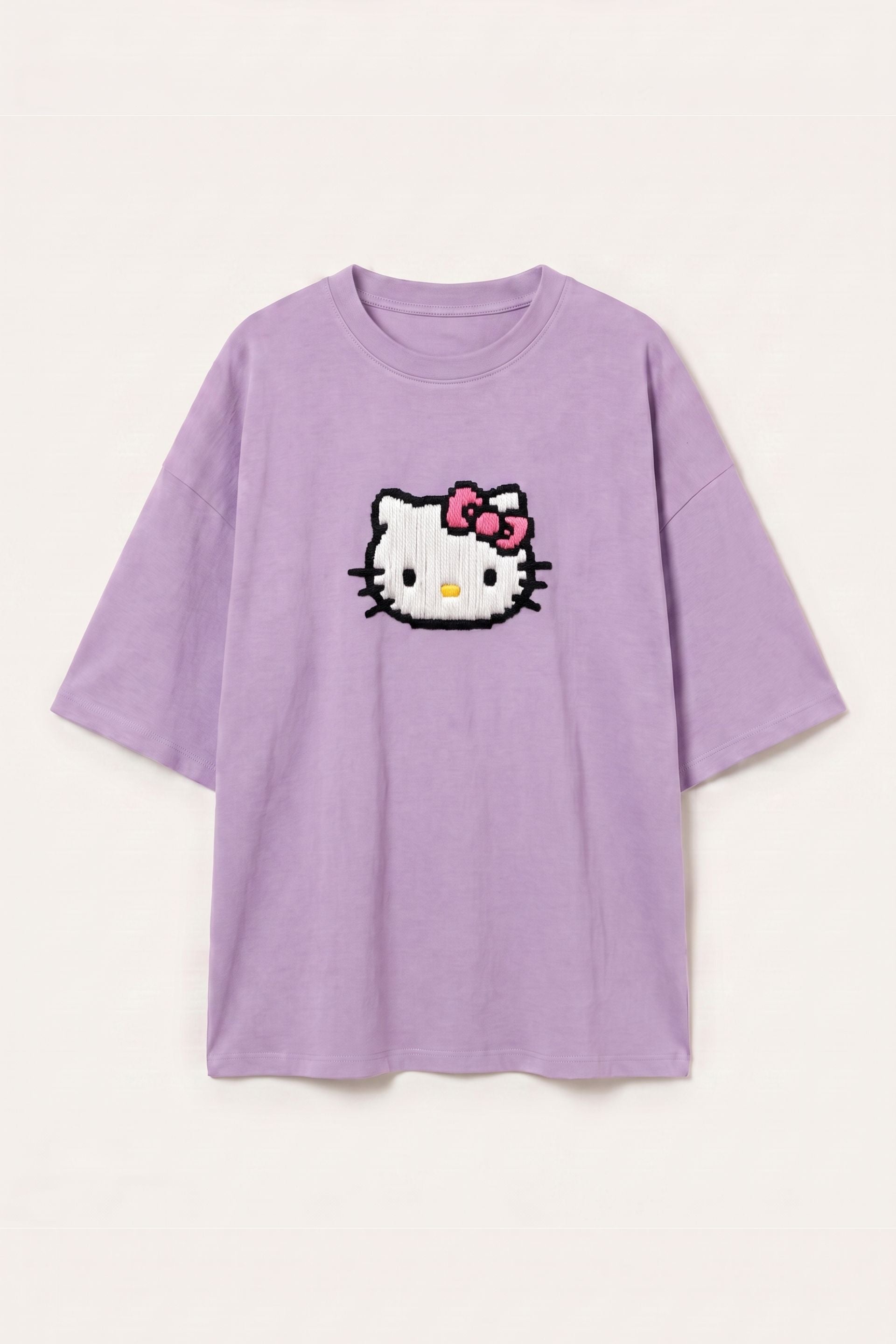 Lilac Kitty Bow Tee 🎀🐾