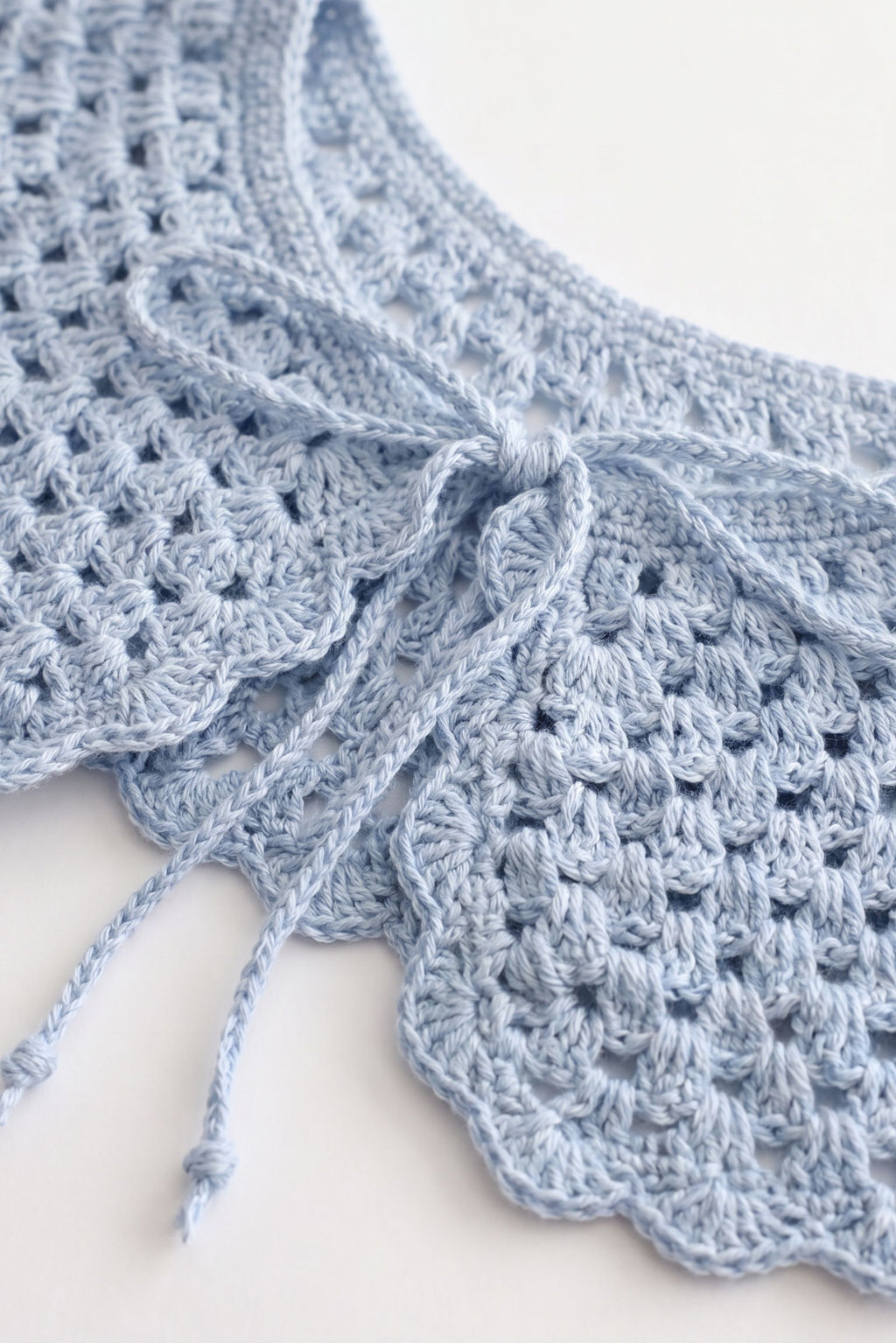 Dusty Blue Crochet Collar 🎀