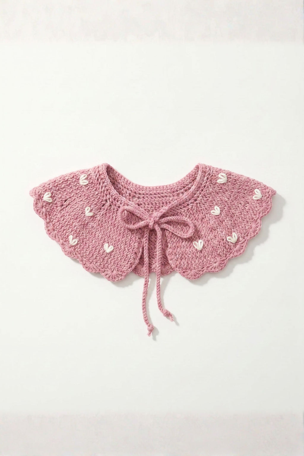 Dusty Pink Heart Collar 🎀🤍