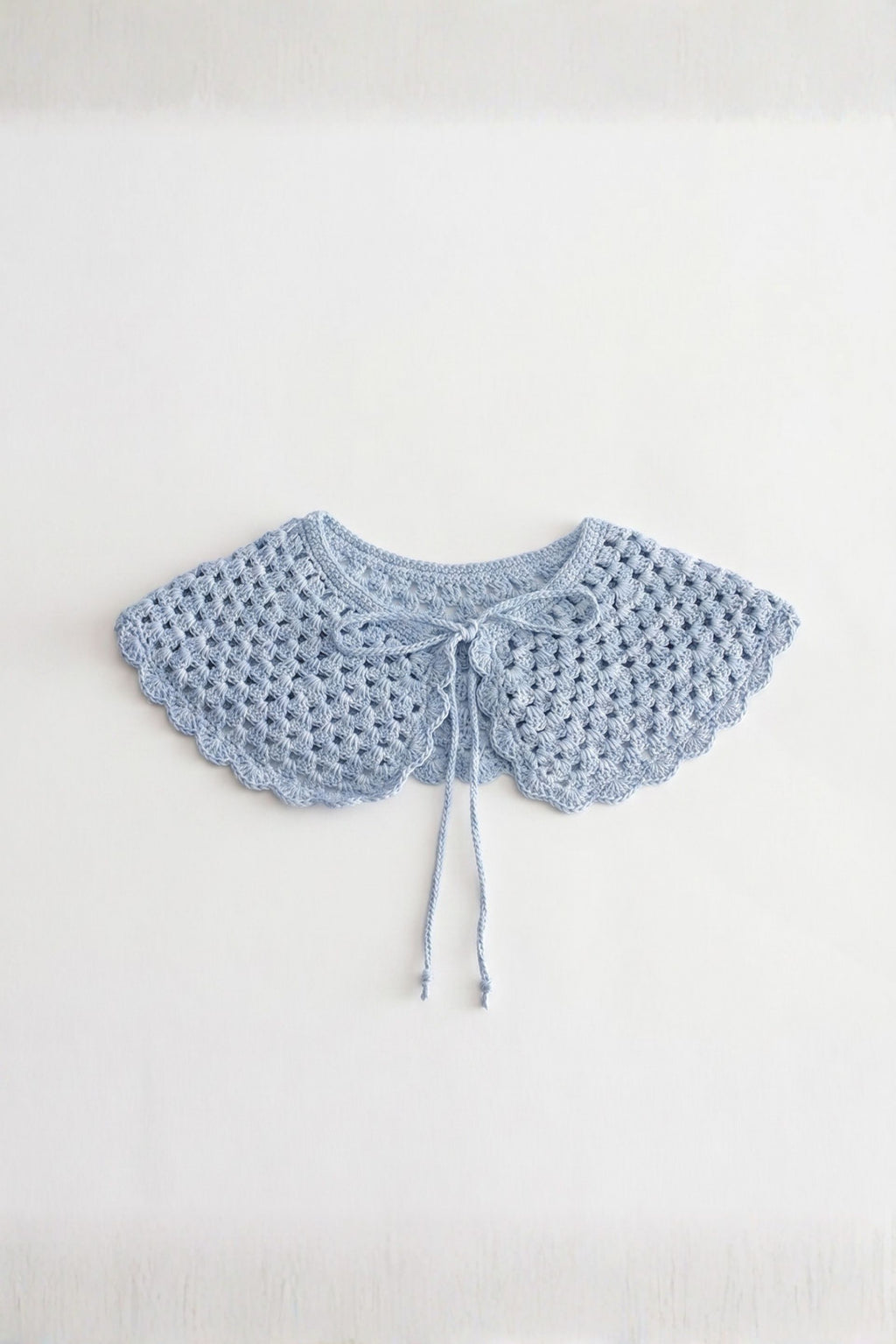 Dusty Blue Crochet Collar 🎀