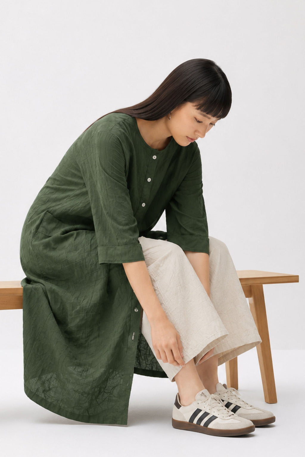 NUNU 02 — Forest & Cream Co-ord Set ♡ 누누