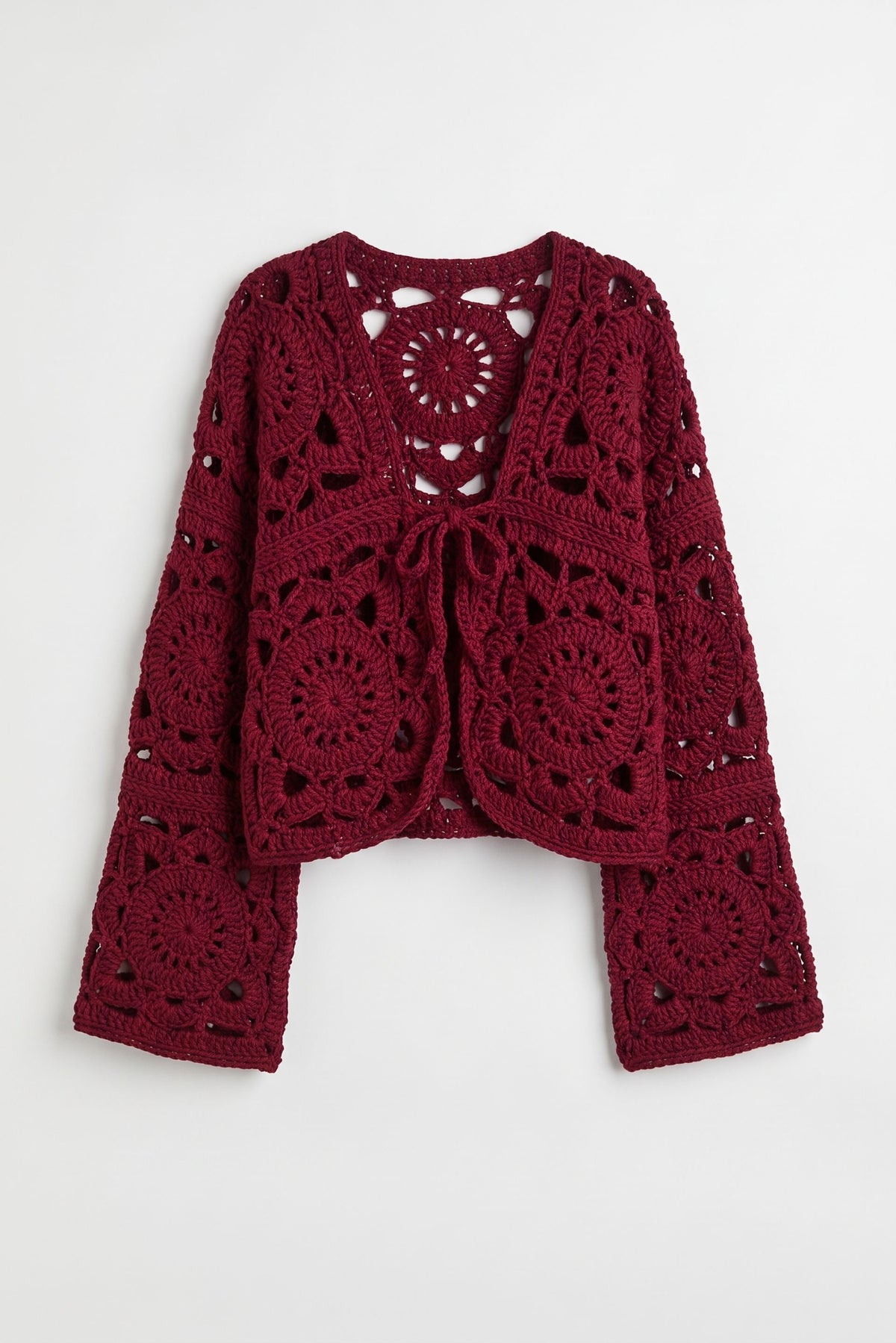 The Merlot Crochet Cardigan