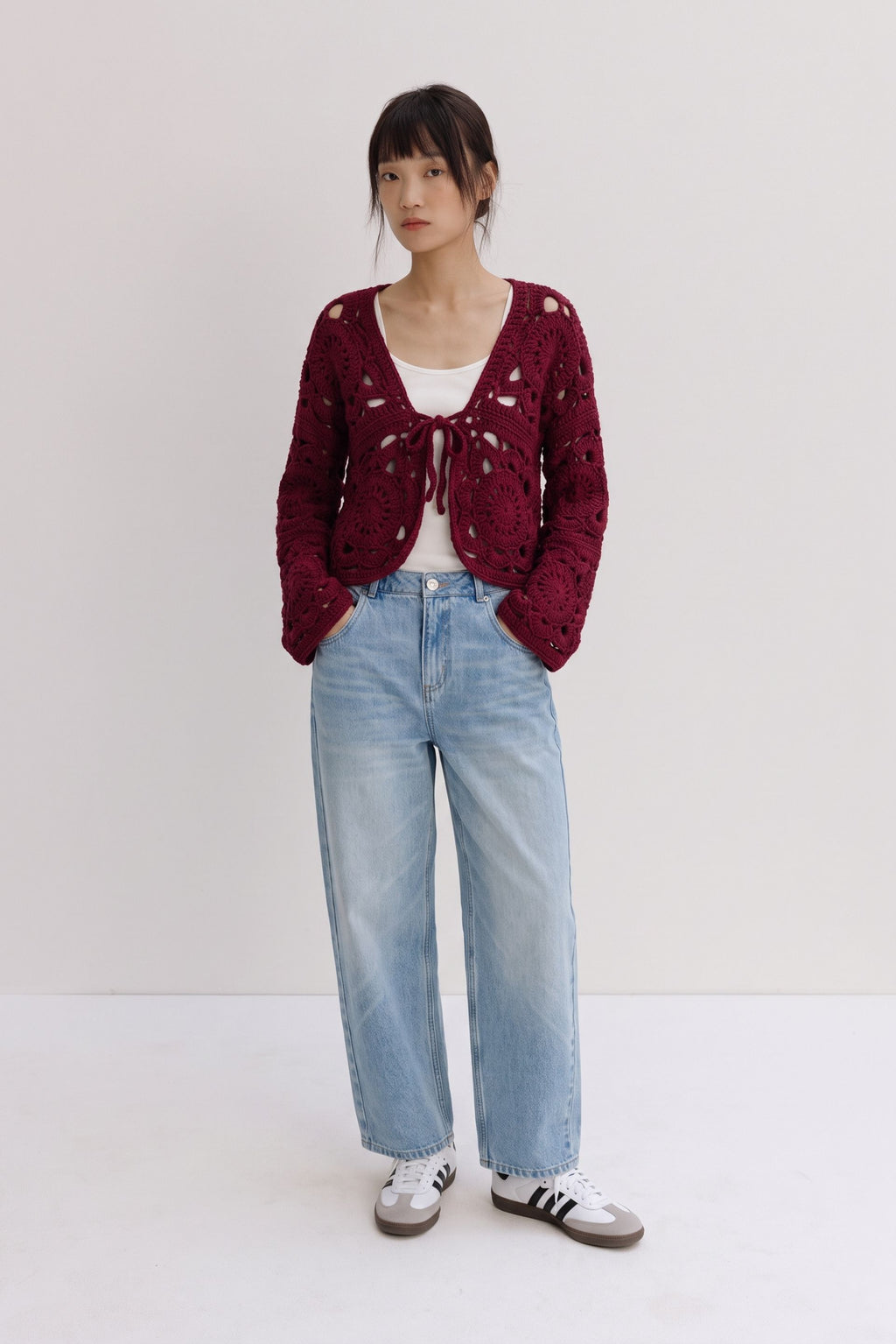 The Merlot Crochet Cardigan