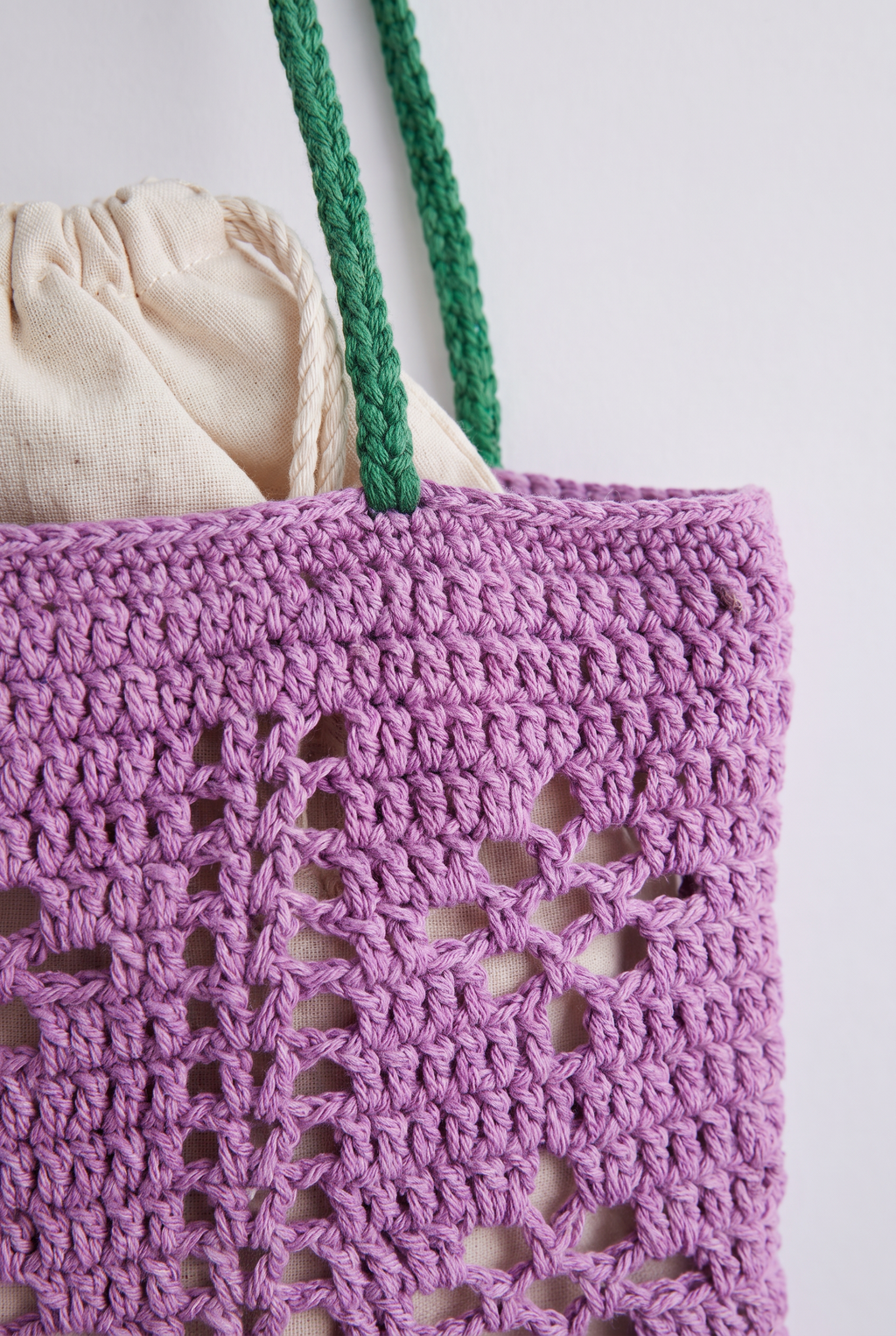 The Lilac Bloom Crochet Tote