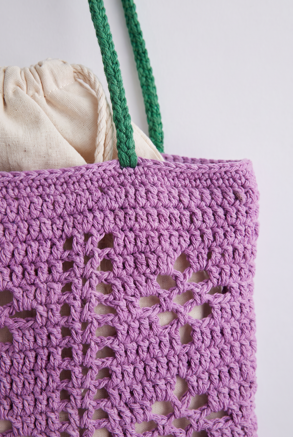 The Lilac Bloom Crochet Tote